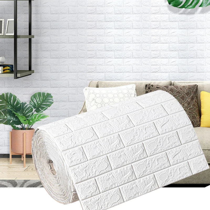 3D Waterproof Wall Sticker Soft Foam Brick Pattern DIY Wall Home Children's Room Bedroom Warm Decoration Wallpaper