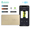 BSEED Curtain Wifi Switch Wireless Smart Switches 1/2Gang 1/2/3Way Touch Light Switch EU Standard Support Google Alexa Tuya App