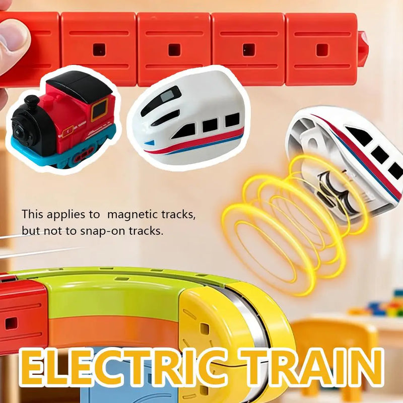 Electric Train Carsfor klick Rail,USB Rechargeable Train  for Kids Electric Train Set Tracks,For Electric Train Set