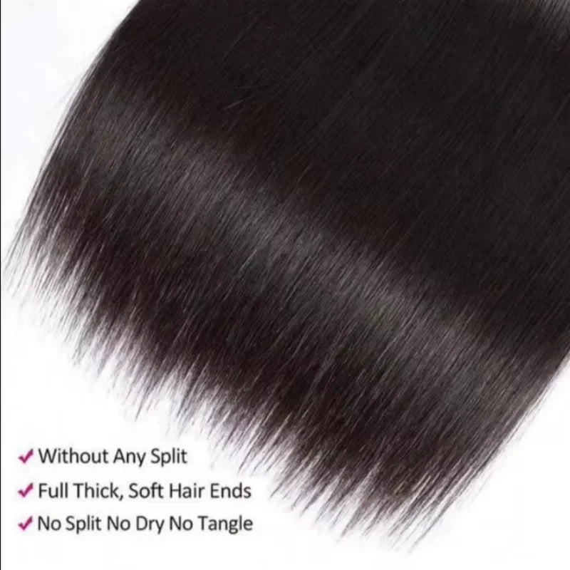 26 28 30 Inch Human Hair Extensions 3/4 Bundles Straight Human Hair Bone Straight Human Hair Weavings Natural Black Wholesale