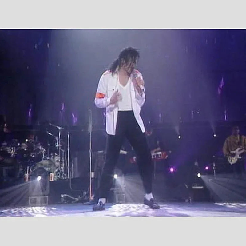 Impersonator Michael Jackson Costumes Shirt Stuff Man In Mirror Anti-war Embroidery Stitchwork White CTE Casual 9ZB5CP