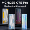 MCHOSE G75 Pro Wireless Mechanical Keyboard 75% Layout Gasket Mounted 5 Layers Dampening RGB Backlit Tri-Mode Hot Swappable