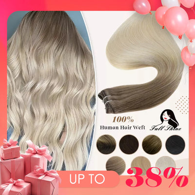 Full Shine Human Hair Weft Extensions Bundles Ombre | SAMAG