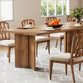 63-inch Dining Table for 4-6, Farmhouse Kitchen Table with Large Tabletop, Rectangular Eating Table for Dining Room, Living Room