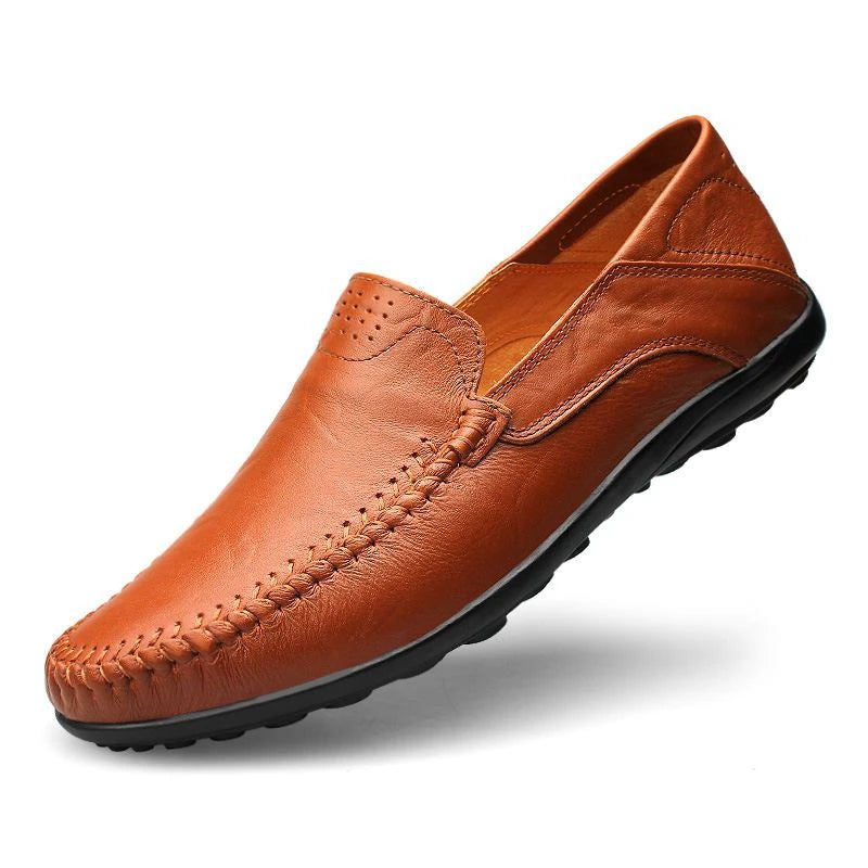 Genuine Leather Men Shoes Casual Luxury Brand Formal Mens Loafers Moccasins Italian Breathable Slip on Male Boat Shoes Plus Size