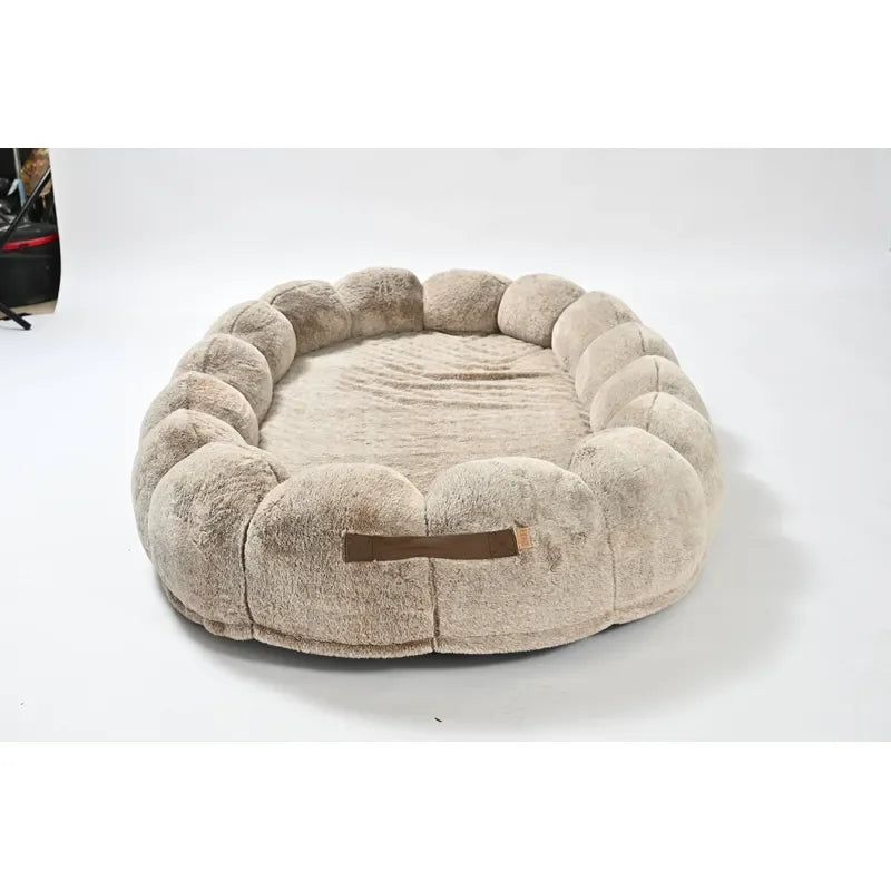 Human Pet Bed Large Dog Cat Bed Removable Washable Plush Sofa Bed Ultra Soft Floor Mat for Dogs and Cats