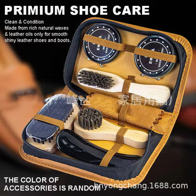 1set Leather Shoes Polish Set Brush Cleaning Kit Keep | SAMAG