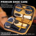 1set Leather Shoes Polish Set Brush Cleaning Kit Keep Shiny Clean Tools for Leather Shoes Care Kit Portable for Boots Sneakers