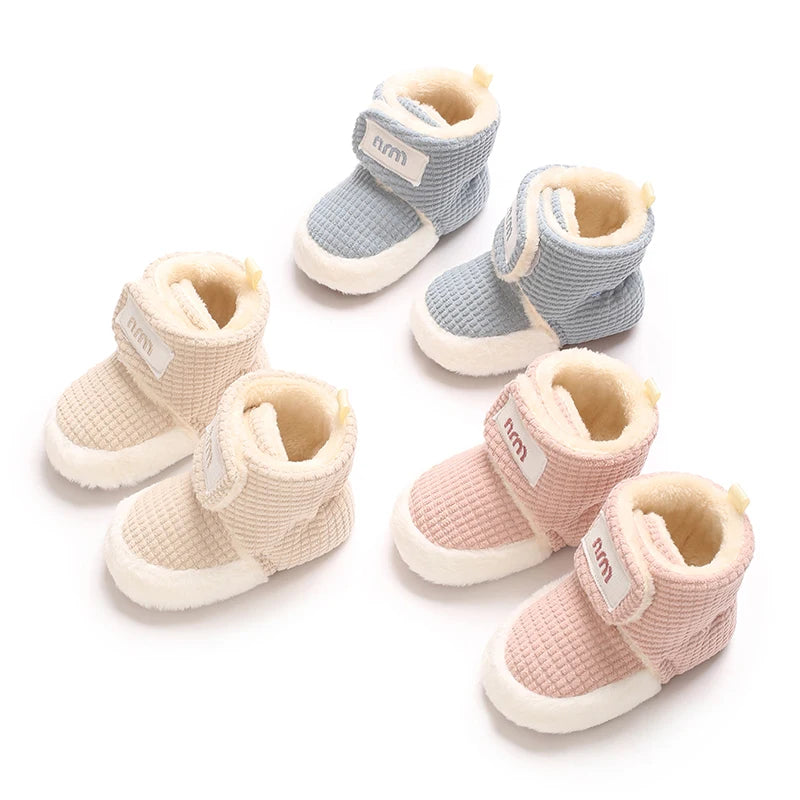 Winter Boots For Baby Boys And Girls Snow Soft Sole Anti Slip And Warm Flat Shoes Baby's First Walking Baby Shoes Boots 0-18
