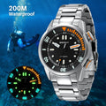 BERNY Automatic Dive Watch for Men Super Luminous 20ATM Diver Wristwatch Original Top Sapphire Swim Sport Mechanical Male Watch