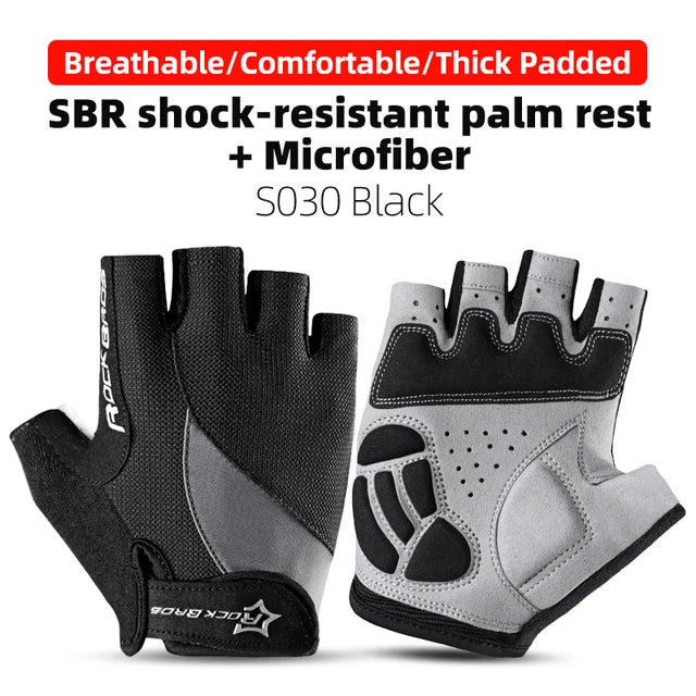 ROCKBROS Half Finger Cycling Gloves Breathable Shockproof | SAMAG