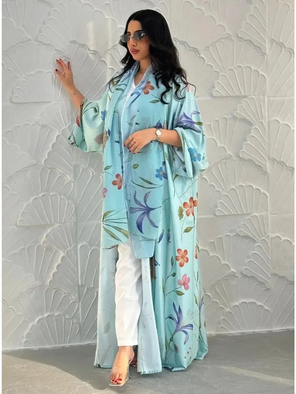 Eid Scarf Abaya Women Elegant Muslim Jalabiya Long | SAMAG