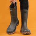 Men's Mid-Calf Rain Boots 2026 New Style Fishing Car Wash Waterproof Work Safety Kitchen Water Shoes Anti-Slip Rubber Shoes