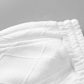 Men's White Diamond Cable Knit Set, Crew Neck Short | SAMAG