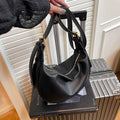 Korean Fashion Large Capacity PU Leather Tote Shoulder Bag Simple Casual Style 2026 New Hobos Bag for Women