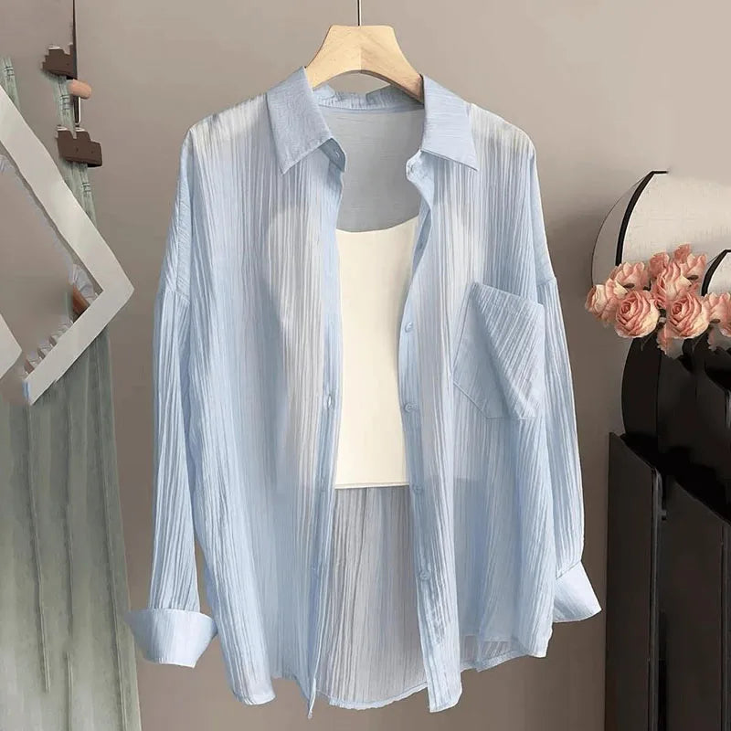 Summer Thin Sun - proof Shirts for Women Solid Color - View 11 | SAMAG