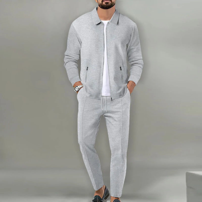 The new spring and autumn sports men's youth popular solid color jacket trousers two leisure suit - View 4 | SAMAG