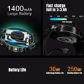 Newly Durable 1400mAh Large Battery Men Smart Watch 1.7" HD Screen IP68 Waterproof LED Flashlight Sport BT Call Smart Bracelet