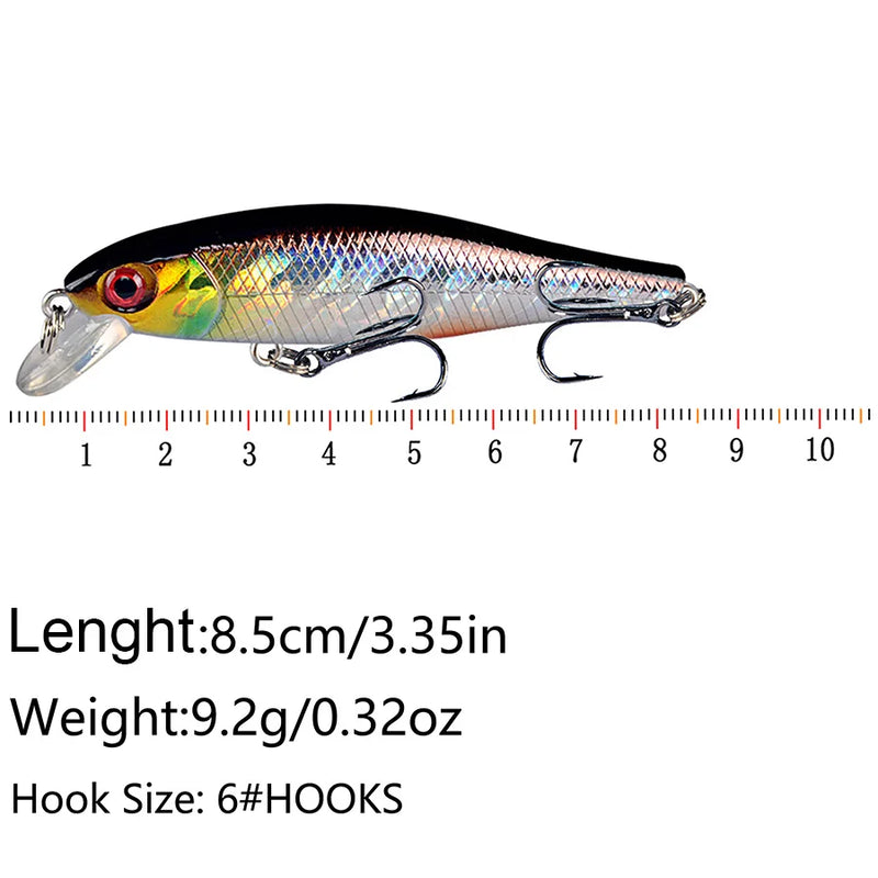 /box 8.5cm/9.2g Premium Sinking Minnow Jerkbait Fishing | SAMAG