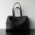 Premium First Layer Cowhide Boston Genuine Leather Women's Bag Simple Large Capacity Bowling Armpit Bag Portable Messenger Bag