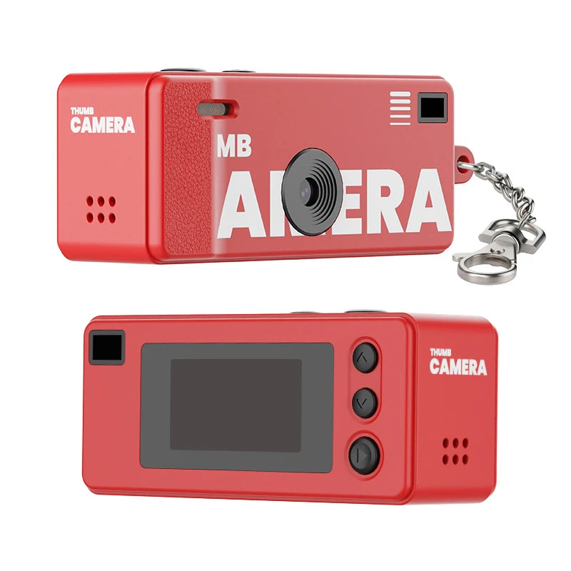 Digital Camera 0.96 Inch Mini Keychain Camera Retro Support Memory Card 1080P Very Small Camcorder Video Recorder with Flash