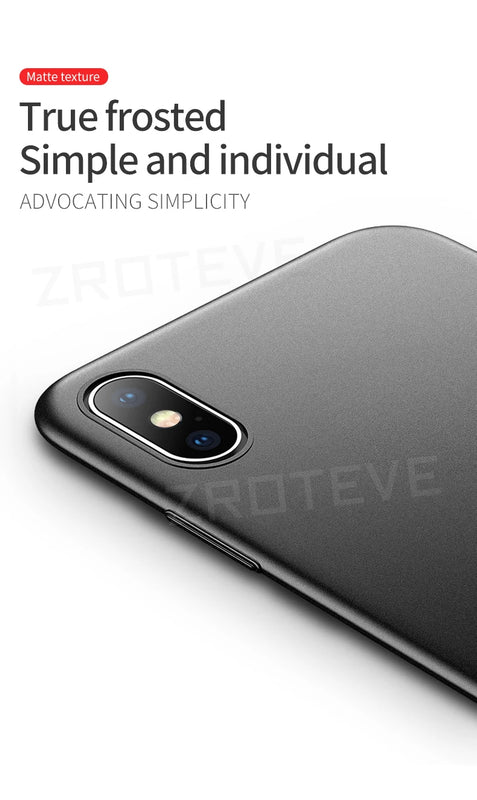 For iPhone X XR Case ZROTEVE Luxury Ultra Thin Frosted Hard PC Cover For Apple iphone XR XS Max iPhonex 10 iPhone10 Phone Cases