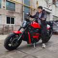 8000W Mid-Drive Belt Motor Electric Motorcycle 300km Type2 Fast Charge 200mm Wide Tire Adjustable Inverted Shock Customizable