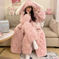 Women Winter Thickened Fleece Bathrobe Can Be Worn | SAMAG