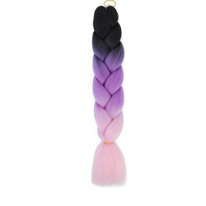 24 Inches DIY Jumbo Braiding Hair Synthetic Hair Extensions Afro Ombre Crochet Braid Hair Wholesale For Women