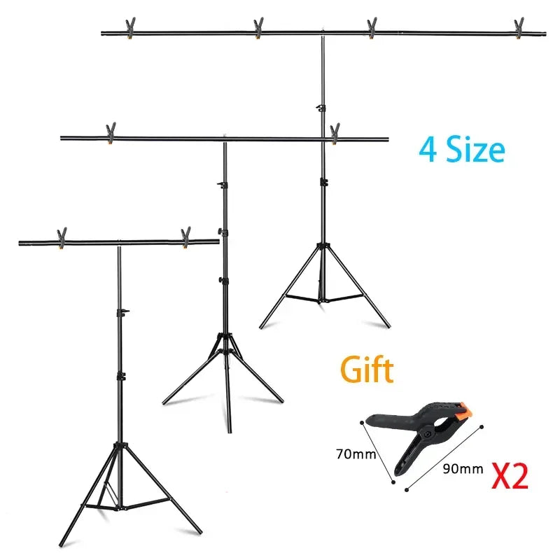 Photography Photo Studio T-Shape Backdrop Background Stand Frame Support System Kit For Video Chroma Key Green Screen With Stand