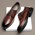 British Style Casual Leather Business Shoes Mens 2026 New Original Men's Office Shoes Fashion Lace-up Oxfords Walking Shoes