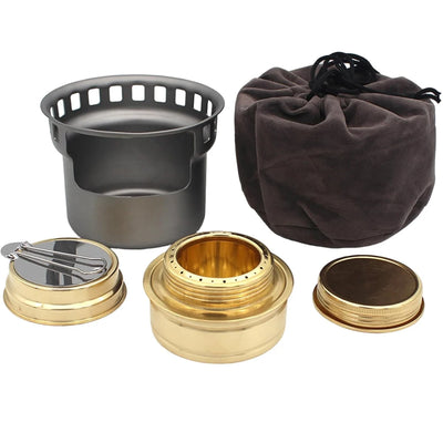 Titanium Alcohol Stove, Portable Lightweight Tiny Brass ﻿ | SAMAG