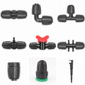 2~10Pcs 16mm PE Pipe Connectors Garden Watering Irrigation Joints Agricultural Irrigation Quick Connector Straight Elbow Tee