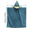 Comfortable Cartoon Baby Bath Towel Quick-Drying with Hat Cartoon Cloak Towel Absorbent Coral Velvet Hooded Bathrobe Children