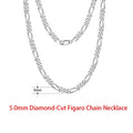 Rinntin 925 Sterling Silver Italian 2.6/3.7/5.0mm Flat Mariner Chain Necklace for Women Men Fashion Neck Chain Jewelry SC78