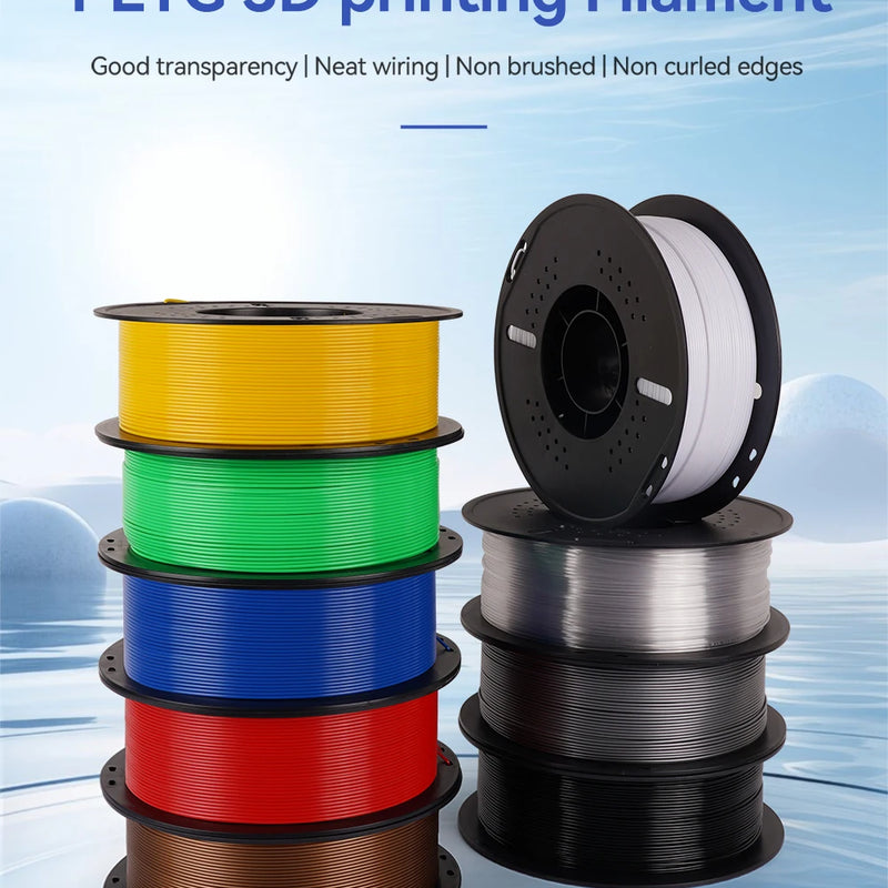 KINGROON 22LBS PETG or PLA filament 3D Printer Filament 10 Rolls 1KG 1.75MM Eco-Friendly Good Toughness Mix Color Free Shipping