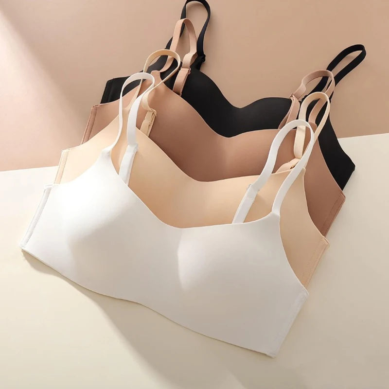 1pcs Seamless Bras Women Underwear Small Chests Gathered Push Up Bralette Lingerie