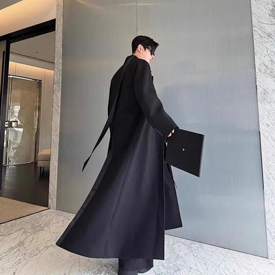 Mauroicardi Spring Autumn Extra Logn Black Oversized | SAMAG