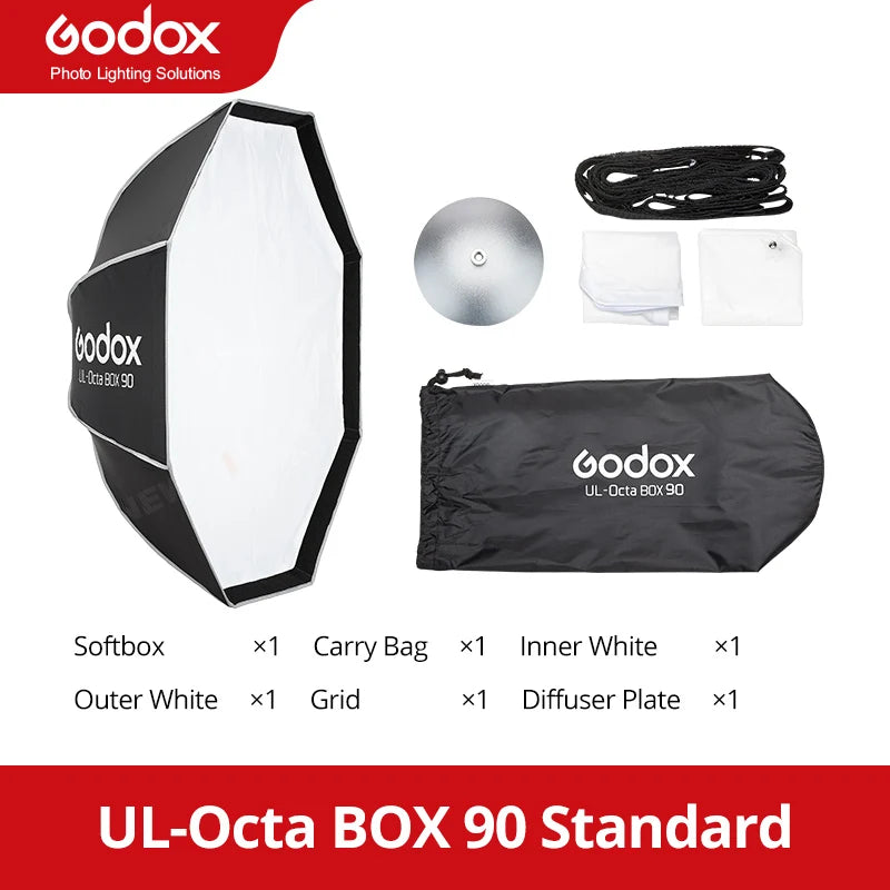 GODOX UL-Octa BOX /UL-BOX Quick Release Umbrella Softbox for Product Photography, Fashion Editorials, or Commercial Still Life.