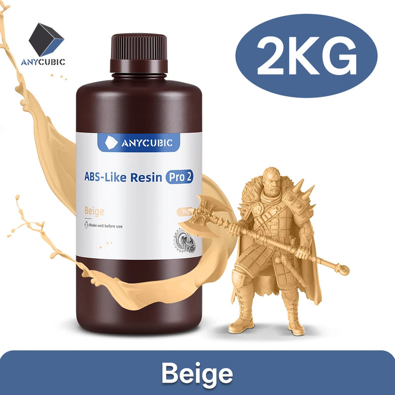 Anycubic ABS Like Pro 2 Resin 2 KG Rapid UV Curing 405nm Standard Photopolymer Resin ABS 3D Resin High Precision for LCD Printer