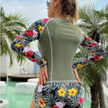 Tankini Women Swimsuit Tropical Print Bikini Set Long | SAMAG