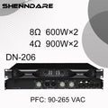 Professional Digital Power Amplifier 4x1800W Class D Audio DJ Pre-Subwoofer Amp 2/4 Channel Line Array Speaker Sound Amplifier