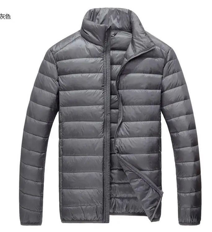 2026 Men Black Hooded Coat, Blue Zipper Control Winter Down Jacket, Green Lightweight Design Parkas Jaqueta, Asian Size M-5XL