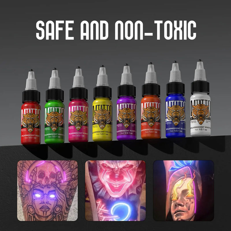 1PC 15ml DM Fluorescent Tattoo Ink Set Professional Beauty Paints Makeup Tattoo Supplies Semi-permanent Tattoo Supplies