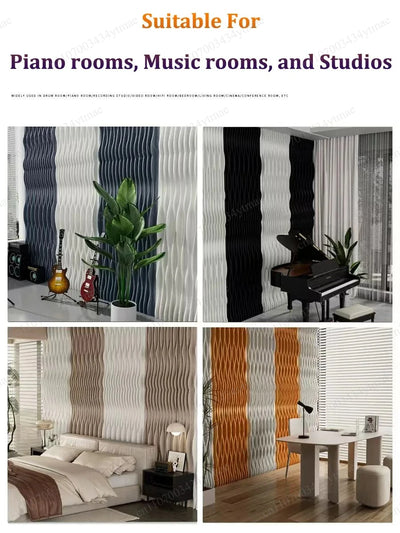 120x60cm 3D Wavy Soundproof Panels Self Adhesive | SAMAG
