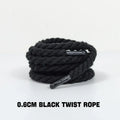 1Pair Round Twisted Rope Laces Kid Adult Sneaker 6MM Width Cotton Shoelace Rubber Bands for Casual Shoe 120/140/160CM Accessorie