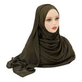 2024 Muslim Modal Rayon Cotton Hijab Shawls For Women Plain Scarf Big Size Headscarf Islamic Turban Headband 190*85cm