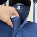 Men's 100% Cotton Original Design Printed Long Sleeved Polo Shirt Spring Autumn Simple Fashion Business Lapel T-shirt Men's Wear