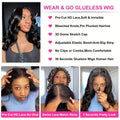 Wear And Go Glueless Bob Wig Human Hair Short Body Wave Lace Front Wigs Pre Cut Brazilian Hair 4X4 Hd Lace Closure Wig For Women