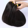 32 Inch Unprocessed Brazilian Virgin Straight Human Hair Bundles Natural Color Silky Smooth Straight Hair Weft 4 Bundles Human Hair Weave Extensions For Ladies